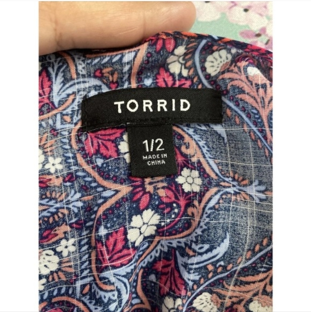 Torrid Kimono Gauze Long Cardigan Size 1/2 - Picture 6 of 7